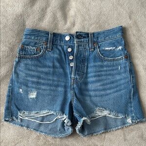 Levi’s Premium Ribcage High-waist Shorts